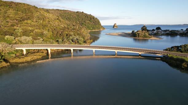istock Aerial view of a bridge over the river 1449558056