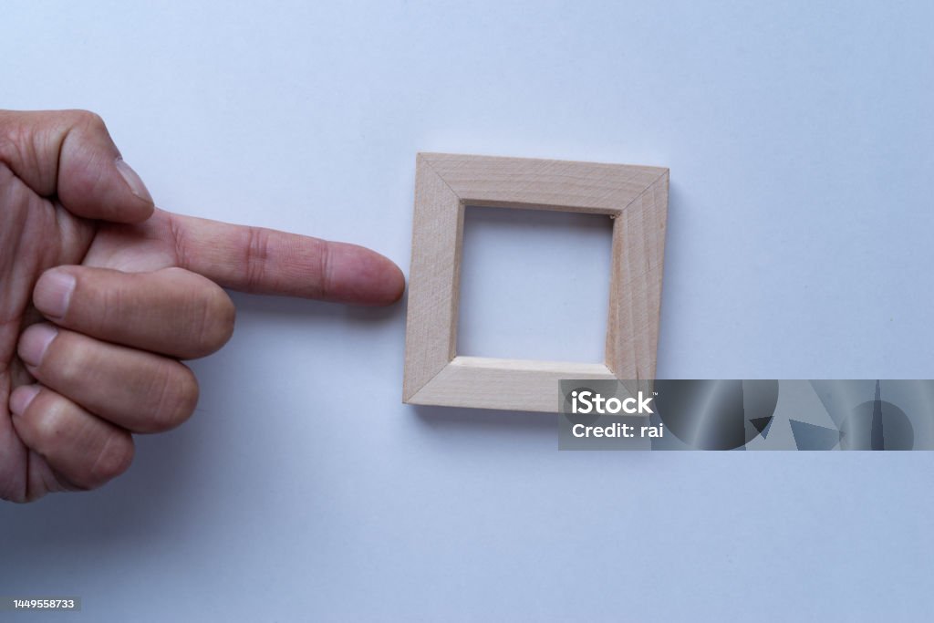 Single Point Frame Point To The Frame Stock Photo - Download Image Now - Blank, Blank ...