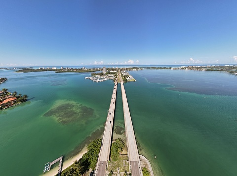 The Granada Bridge crossing the Halifax River in Ormond Beach, Florida just north of Daytona Beach.