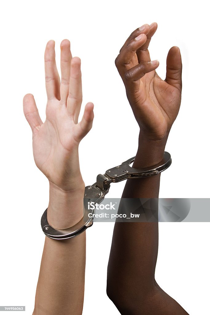 Handcuffed - Foto de stock de Esposas - Dispositivo de seguridad libre de derechos