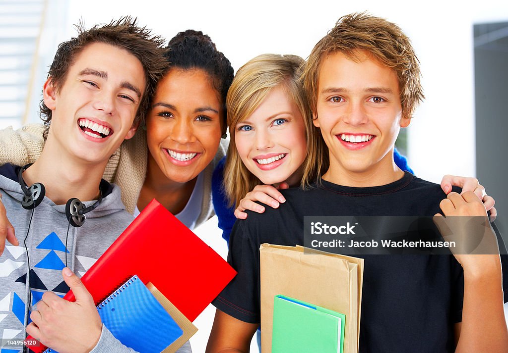 Portrait d'un groupe d'étude - Photo de Adolescent libre de droits