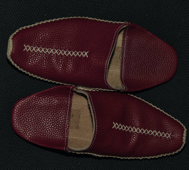 Man shoe shining at home in Mexico City