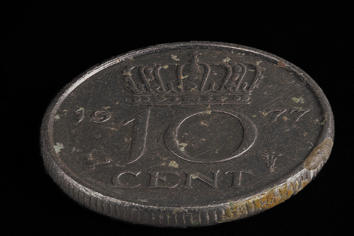 Swiss one franc coin  isolated on white background