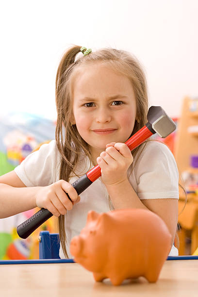 istock Breaking the piggy-bank 144956863