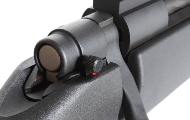 istock Bolt action rifle safety that is engaged 1449571814