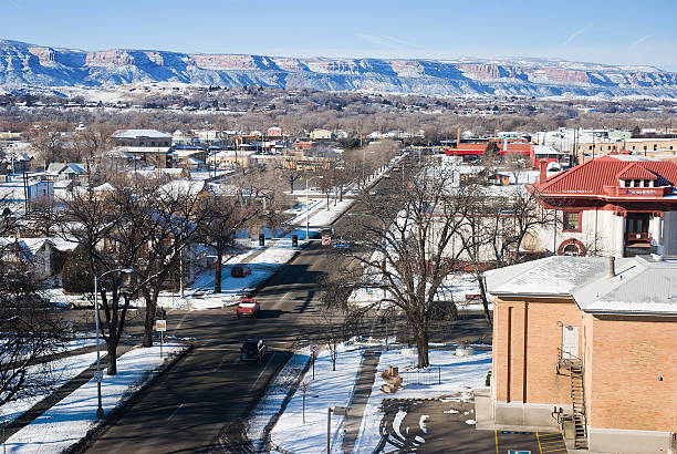 Grand Junction in Winter stock photo