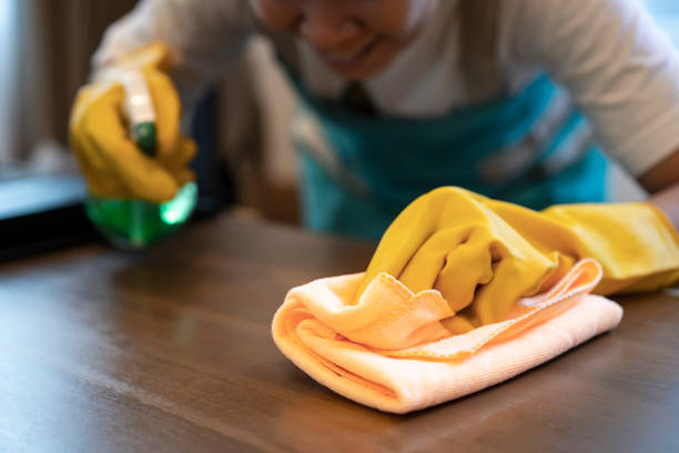 istock Part of woman clean kitchen table at home 1449573700