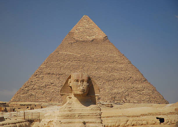 istock Sphinx and Pyramid of pharaoh Chephren 144957614