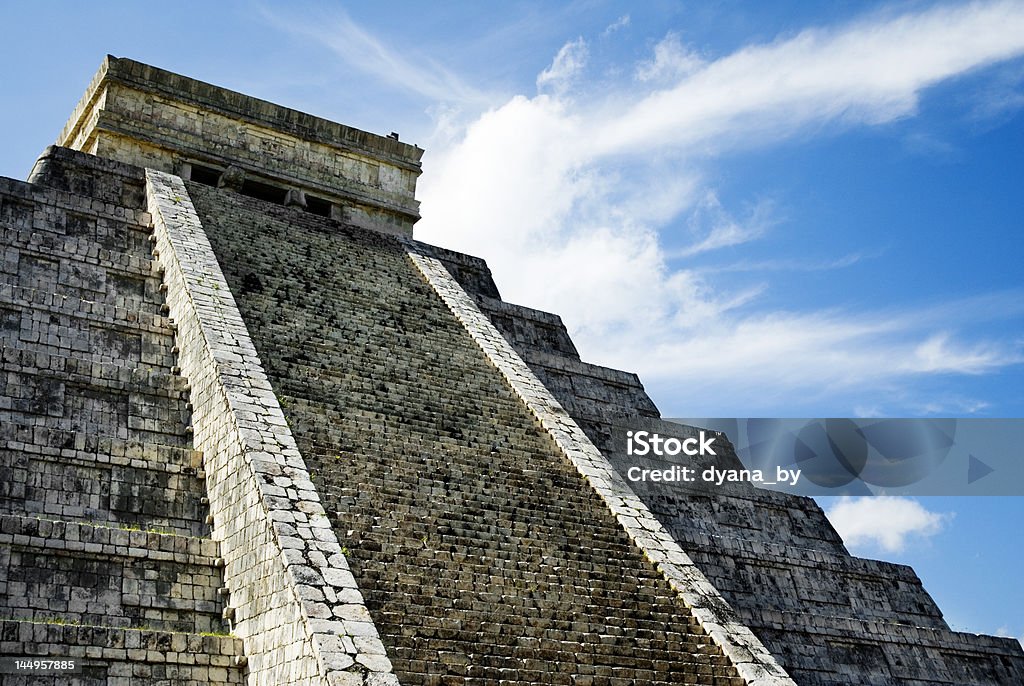 Chichen Itza Yucatán Castelo declive do México - Royalty-free América Latina Foto de stock