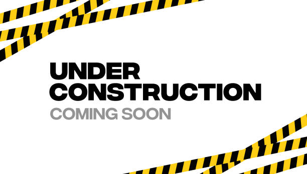 Under Construction sign. Vector for banner, website, ig Under Construction sign. Vector for banner, website, ig construction stock illustrations