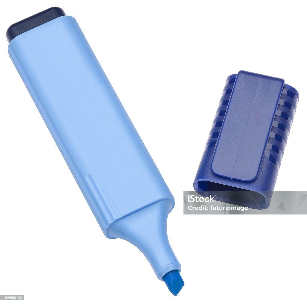 Синий маркер ручка - Стоковые фото Горизонтальный роялти-фри