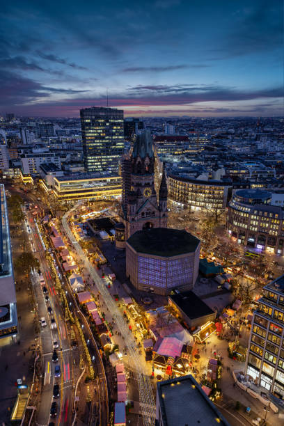 istock Elevated, panoramic view of the illuminated Breitscheidplatz in Berlin during Christmas time 1449585307