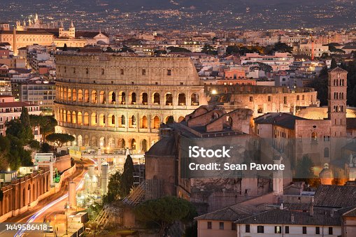 istock Rome, Italy view towards the Colosseum 1449586418