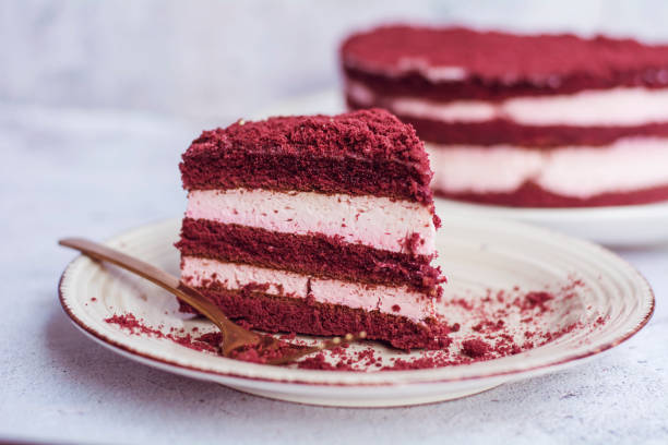 istock Red velvet cake with cream cheese 1449587512