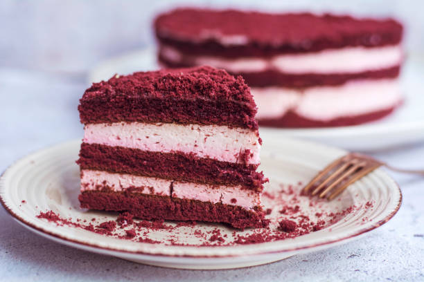 istock Red velvet cake with cream cheese 1449587521
