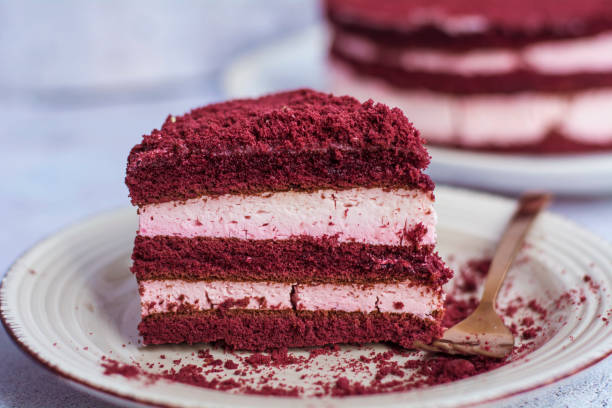 istock Red velvet cake with cream cheese 1449587526