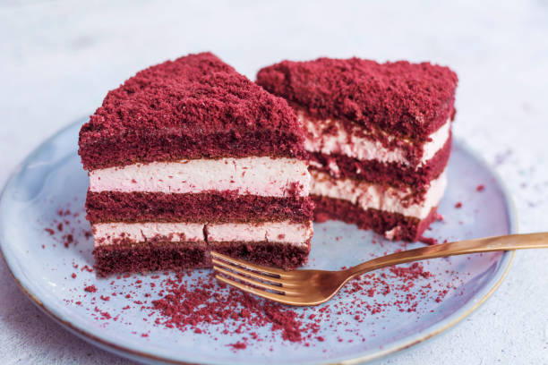 istock Red velvet cake with cream cheese 1449587529