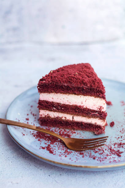 istock Red velvet cake with cream cheese 1449587543