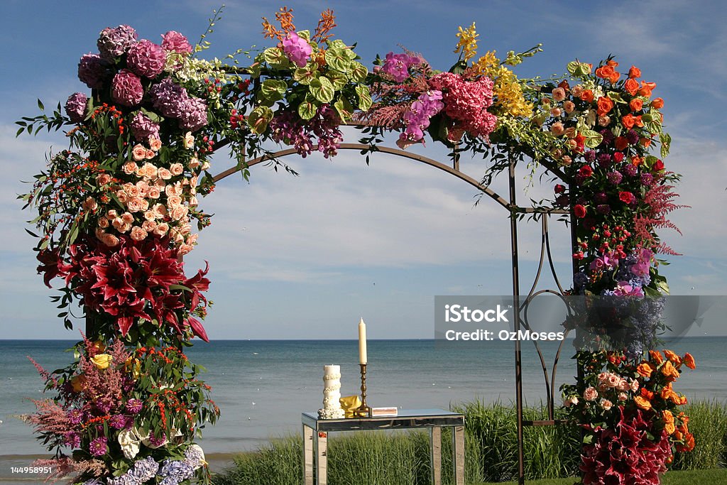 Blumen Hochzeit Hochzeitsbaldachin Canopy - Lizenzfrei Hochzeitsbaldachin Stock-Foto