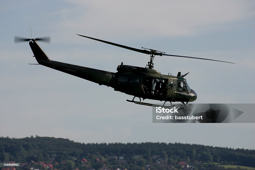 Passeio de helicóptero para o campo de batalha - Foto de stock de Avião royalty-free