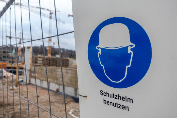 istock Sign wear helmet 1449591082