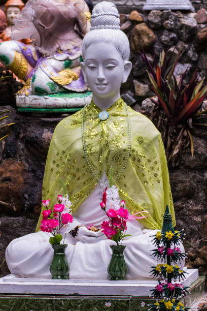 istock Thai white Churchwoman statue 1449592184