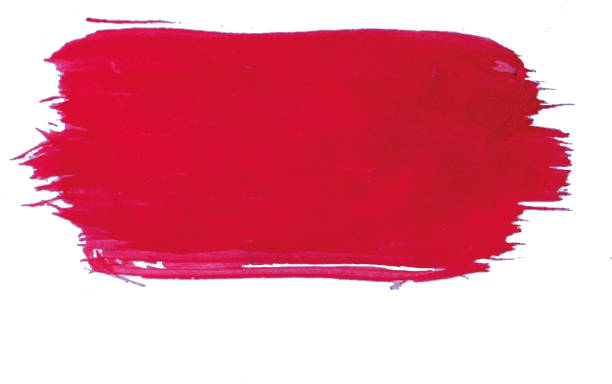 istock Watercolor brush stroke.Red colour. Warm tones. High quality vector illustration. 1449593148