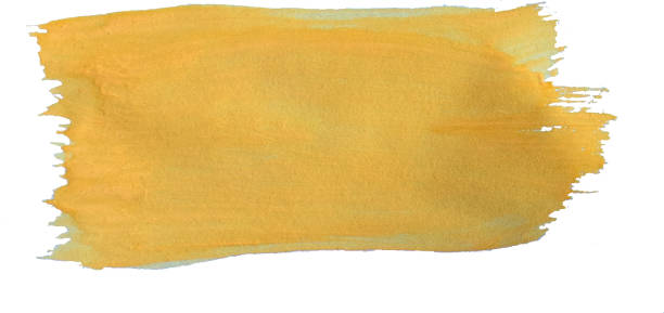 istock Watercolor brush stroke.Yellow colour. Warm tones. High quality vector illustration. 1449593222