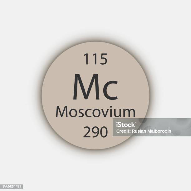 モスコビウムのシンボル周期律表の化学元素ベクターイラストレーション アイコンのベクターアート素材や画像を多数ご用意 アイコン