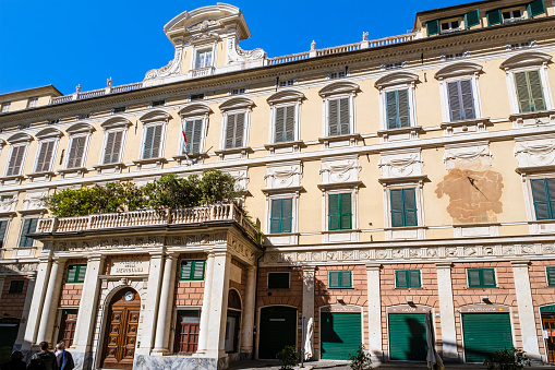 The Palazzo Girolamo Grimaldi, also known as Palazzo della Meridiana, is one of the many prestigious historic buildings in the historic center of Genoa, that is part of the UNESCO World Heritage Site.