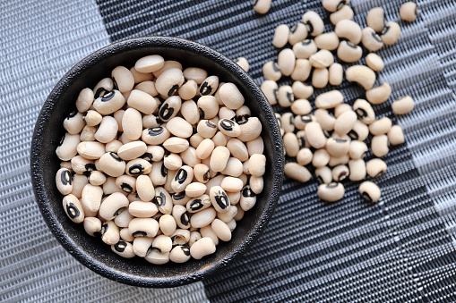 Bowl of black eyed beans or peas