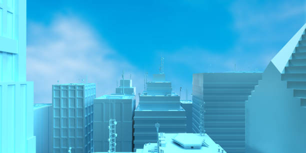 istock Skyscraper roof tops 1449598090