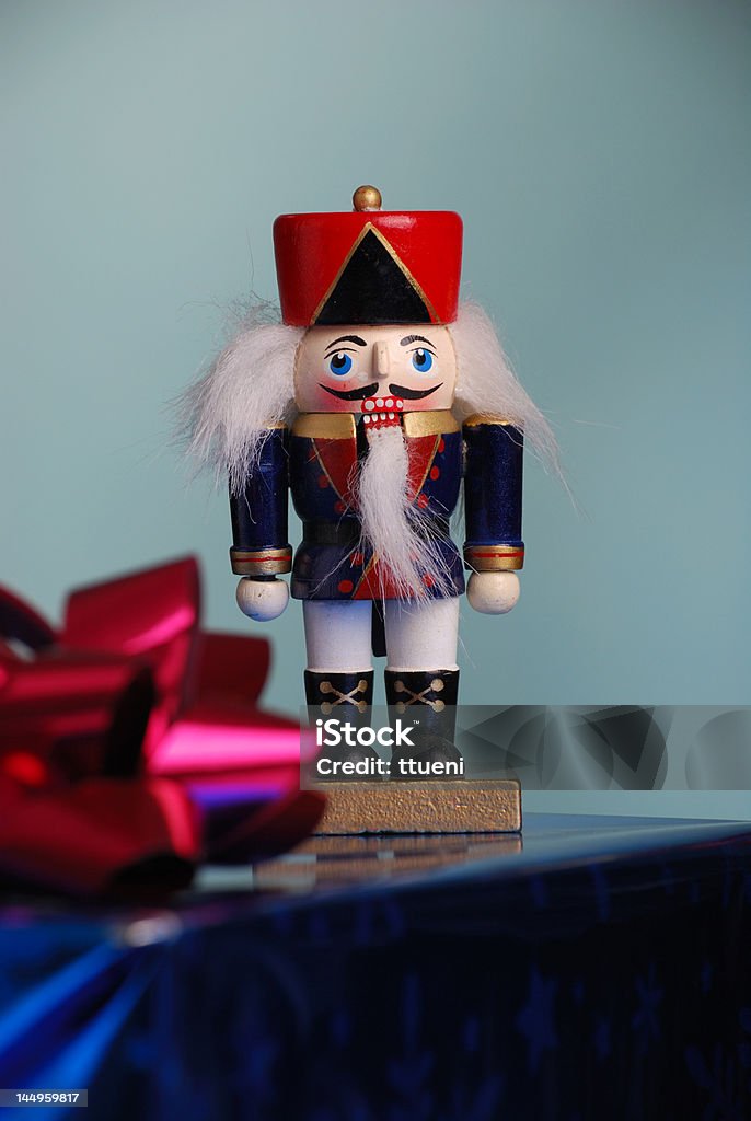 nutcracker christmas wooden nutcracker with christmas tree and gift Armed Forces Stock Photo