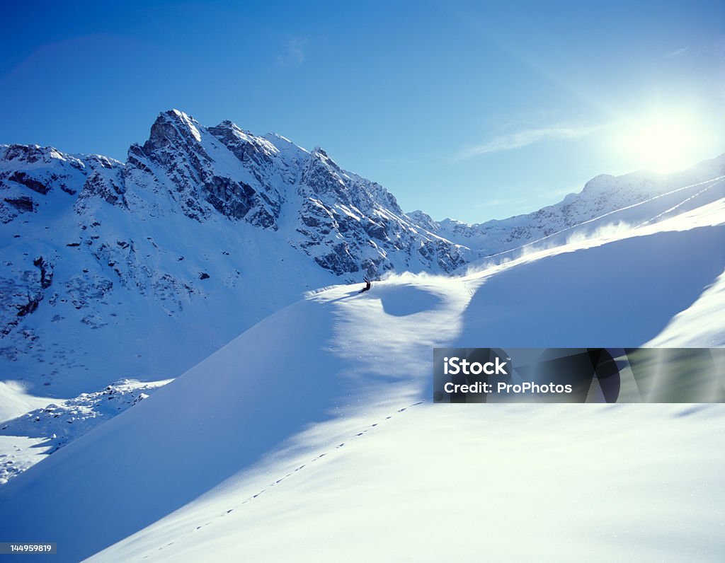 Snowboarden in den Alpen - Lizenzfrei Aktivitäten und Sport Stock-Foto