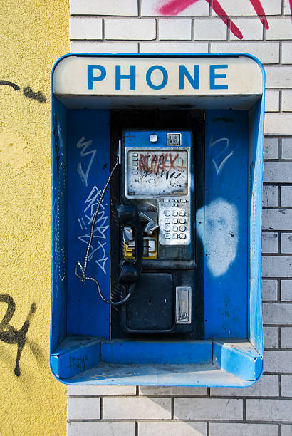 Broken Telephone stock photo