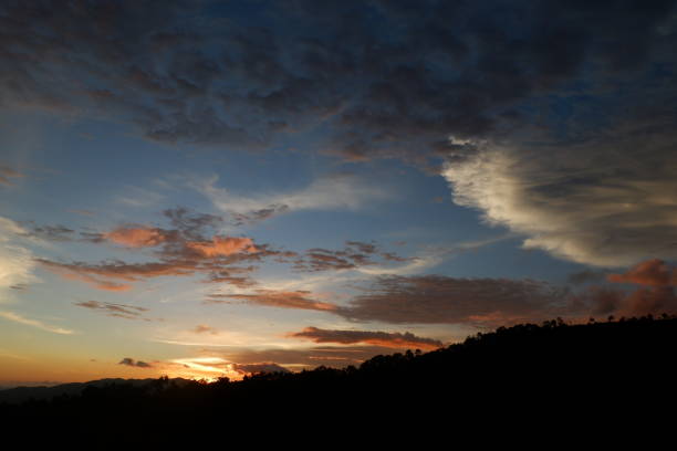 istock Beautiful evening sky at sunset over Cendana Hill, Pesawaran District 1449603739