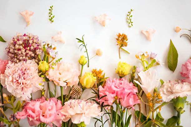 istock Natural composition of fresh flowers 1449606177