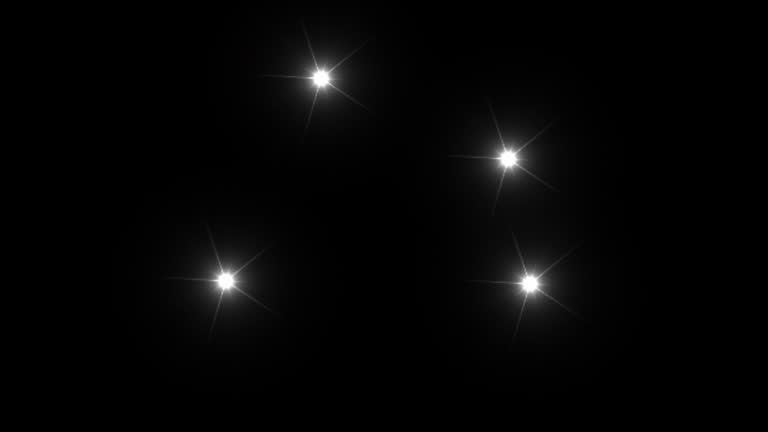 White sparkles camera flashes light with alpha channel