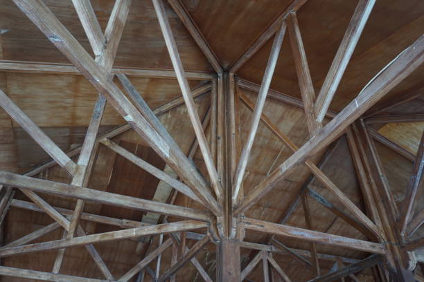 istock wooden construction of a pavilion 1449607555