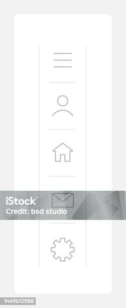 Sidebar Button Image Sidebar Menu Ui Element Template Fast Access Editable Isolated Vector ...