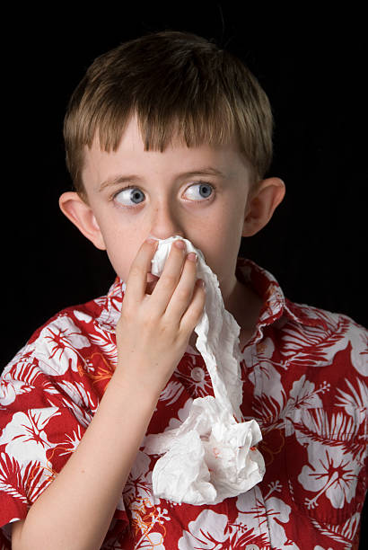 Nose bleed stock photo