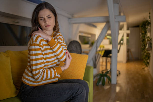 istock Young woman suffering from pain 1449619817