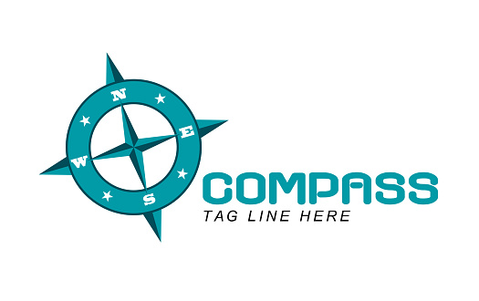 Vector Illustration of a Elegant Compass Symbol Logo Template Design Nautical Brand Concept