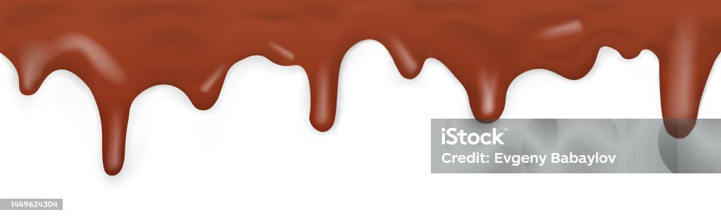 Caramel Dripping Pattern Dark Dripping Caramel Pattern On White Background Vector Stock ...