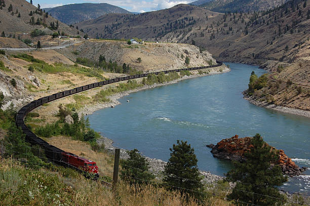 Carvão trem no Rockies - foto de acervo