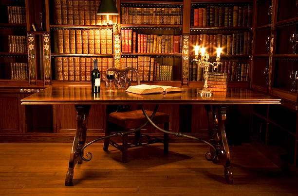 Picture of a reading room or a person's study stock photo