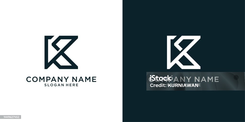 K Initial Vector Initial Letter K Vector Logo Design Concept Stock Illustration ...