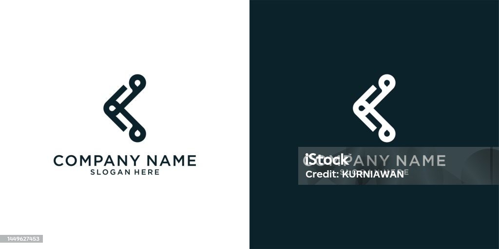 K Initial Vector Initial Letter K Vector Logo Design Concept Stock Illustration ...