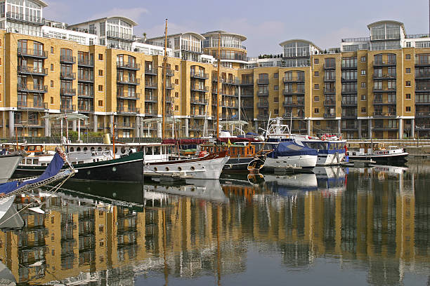 city marina stock photo