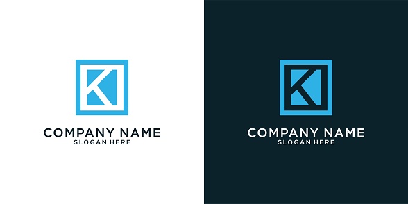 Initial letter K vector logo design concept.